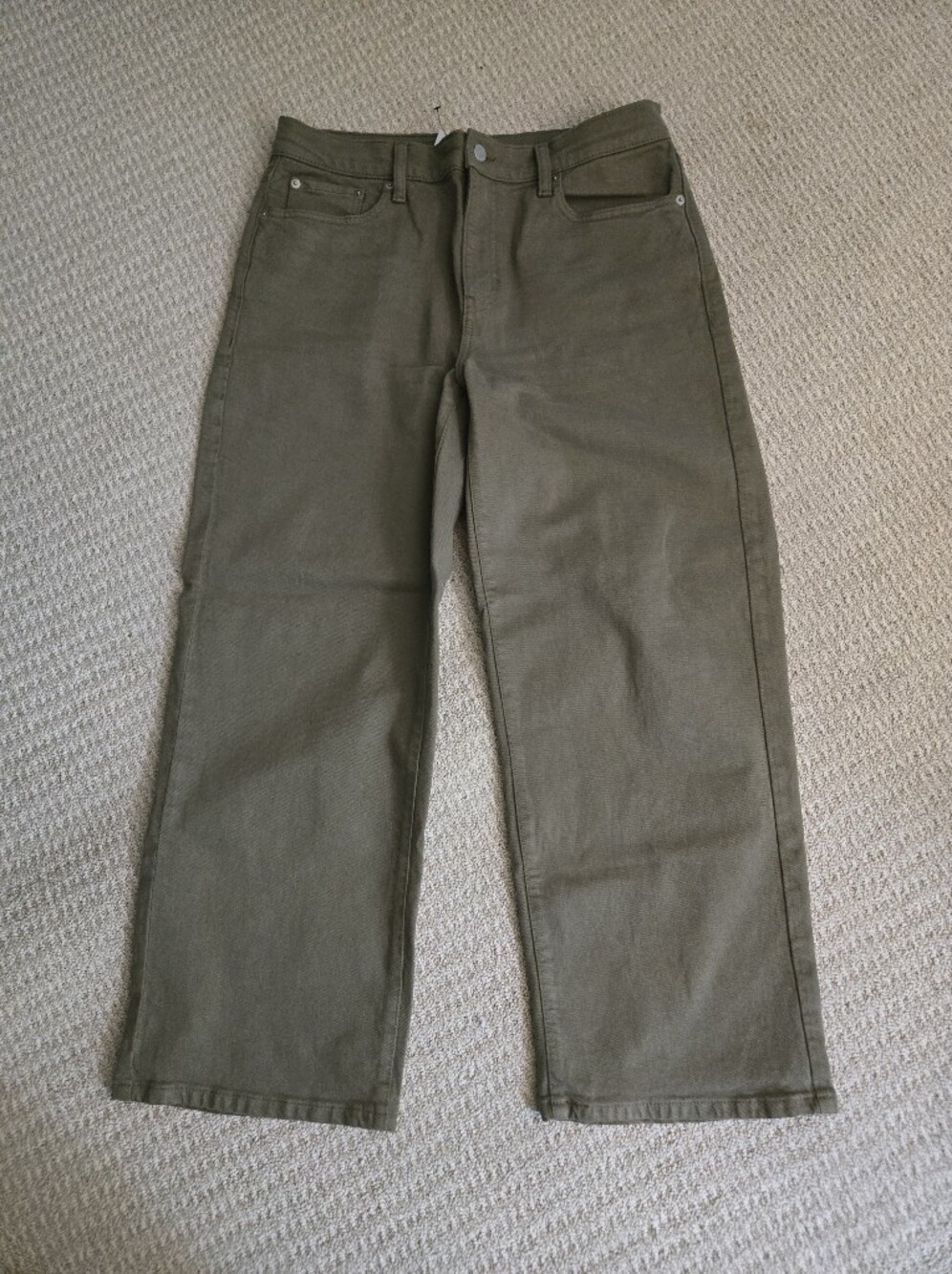 Banana Republic Olive Straight High-Rise Jeans